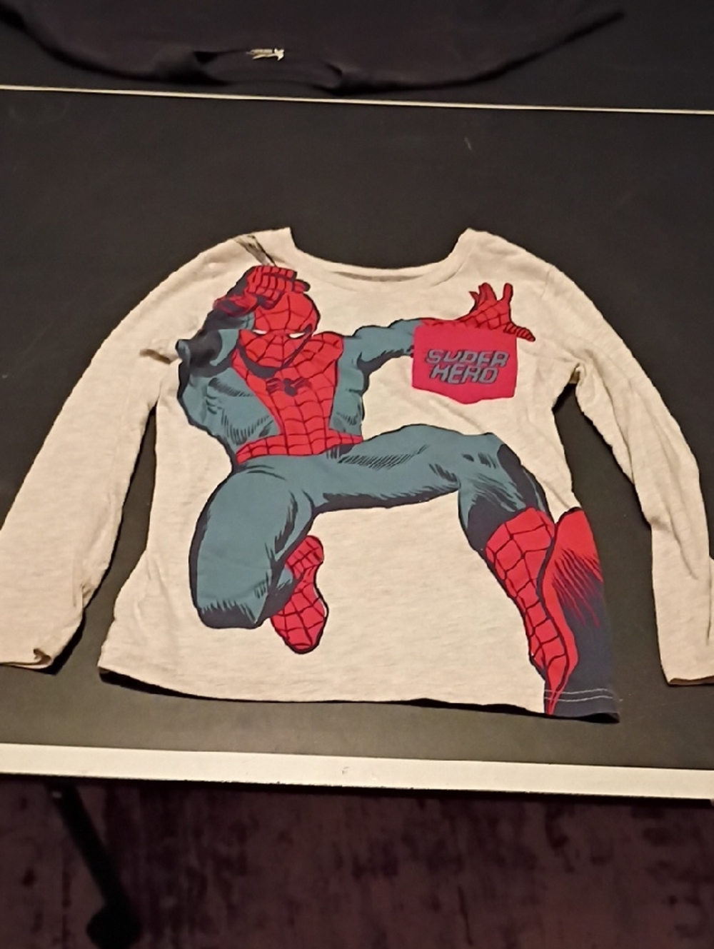 jumping beans Gray Long-Sleeve Spider-Man Graphic Tee with Red & Blue Print